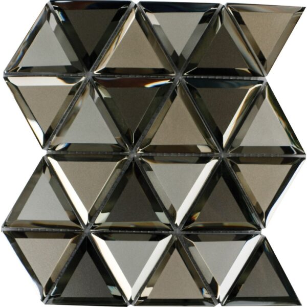Metallic Mirror Triangle Beige Mix tile