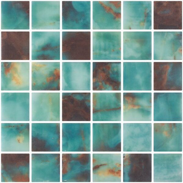 Miami Turquoise 2x2 Glossy tile