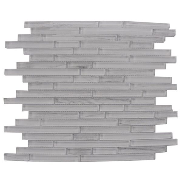 Woodhollow Glass White Lineality Polished tile