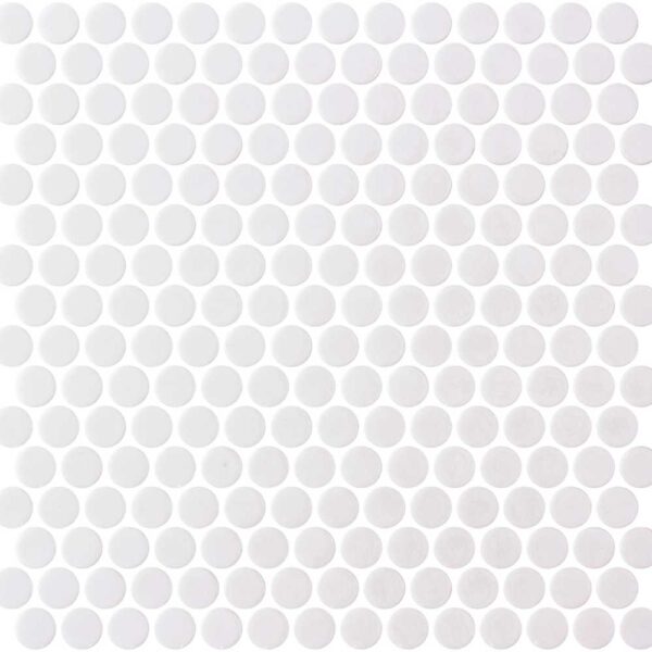 Islands White Penny Glossy tile