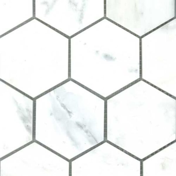 Statuario Premiere 3 Hex Honed tile