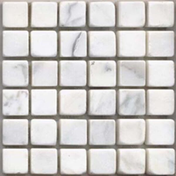 Statuario Premiere 5/8x5/8 Tumbled tile
