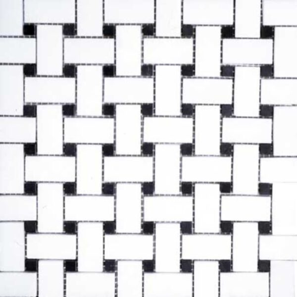 Statuario Premiere Basketweave Polished tile