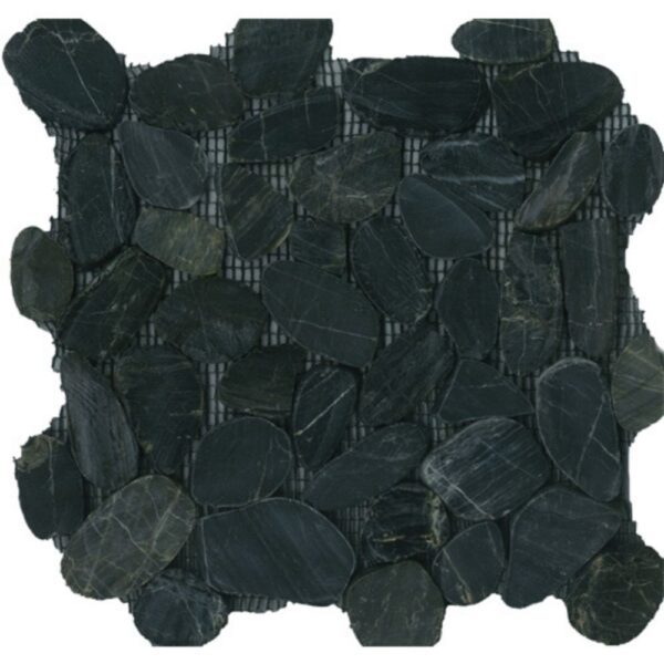 River Rock Black Semi-Polished tile