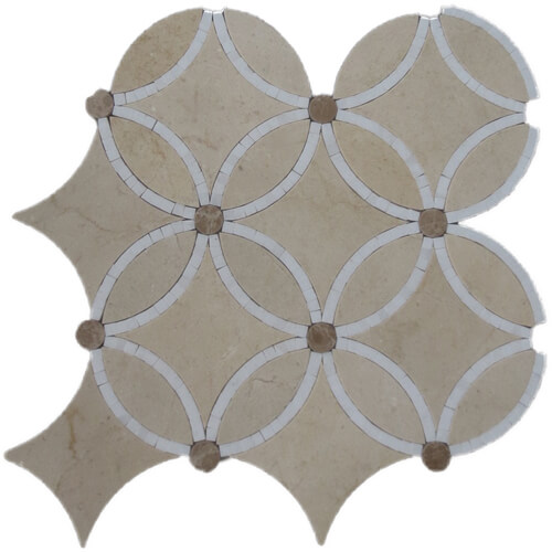Cristallo Waterjet Crema Thasso Polished tile