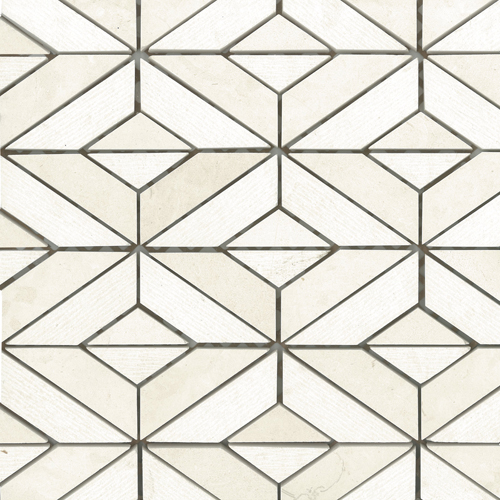 Chardonnay Diamond Mosaic Honed tile