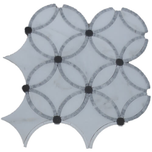 Cristallo Waterjet Gardenia Stauar Bard Polished tile