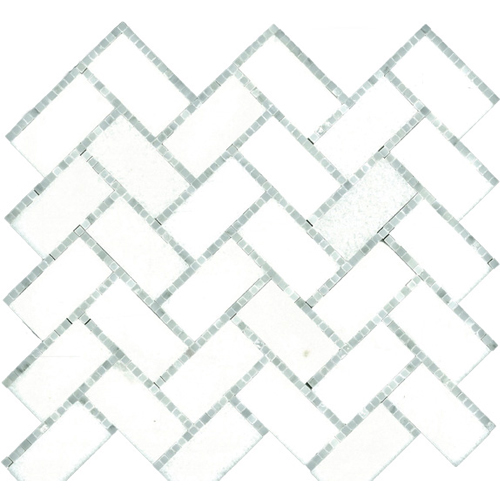 Time Square Herringbone Deco Thass Polished tile