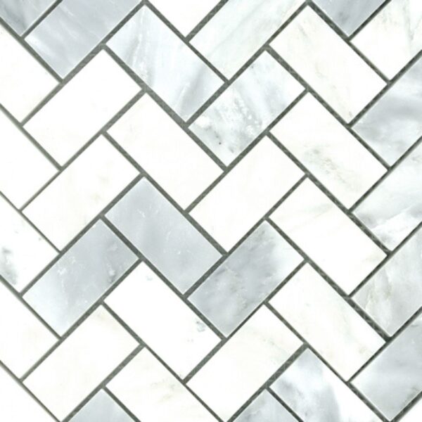 Statuario Premiere Herringbone Honed tile