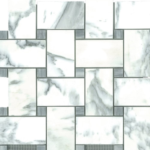 Arabescato Large Basketweave Honed tile