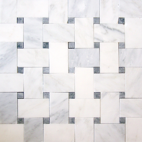 Statuario Premiere Lg Basketweave Honed tile