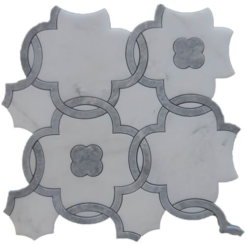 Cristallo Waterjet Statuario Bard Honed tile