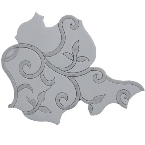 Cristallo Waterjet Thassos Carrara Honed tile