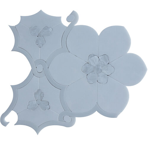 Cristallo 2 Waterjet Thassos/Mother Prl Polished tile