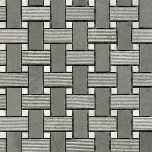 Fontana Weave W/Silver Stone Multi-Texture tile