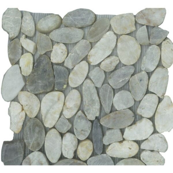 River Rock White Semi-Polished tile