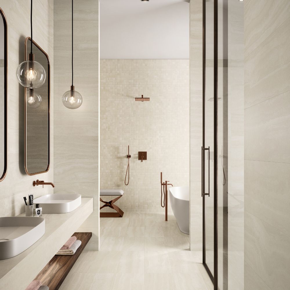 Tuscany Vein Cut Ivory tile